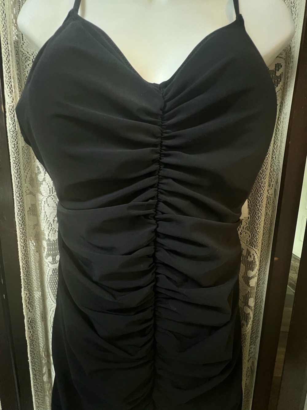 PROFILE by Gottex Black Ruched Swim Dress One Piece Tummy Control Size 16 NWT - Picture 6 of 14